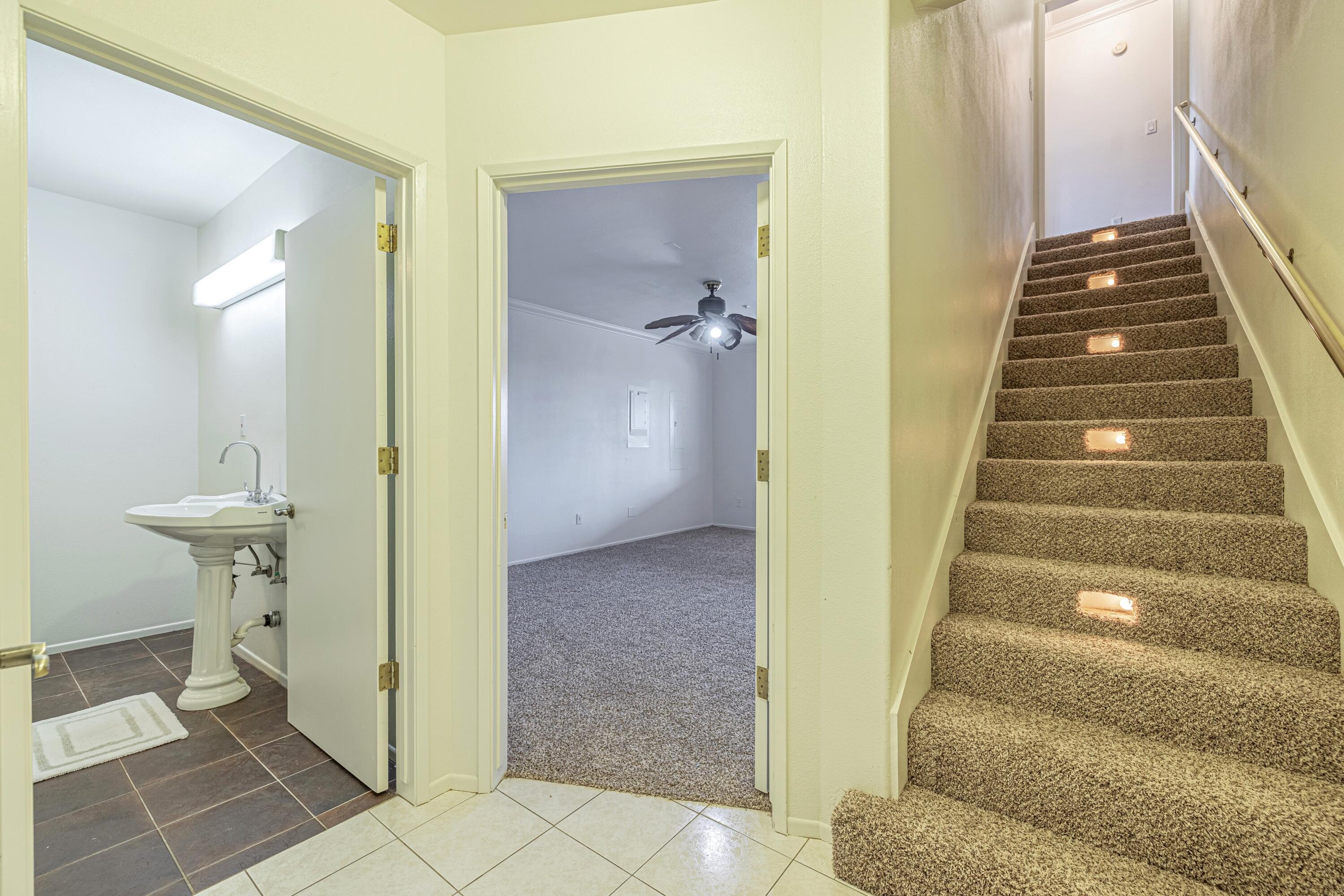 17118 Bob's Gap Road Valyermo, CA 93563 - Photo 31 of 55 a view of an entryway with wooden floor and a bathroom