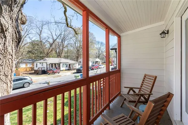 a view of a two chair in the balcony