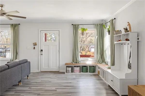 a view of a living room