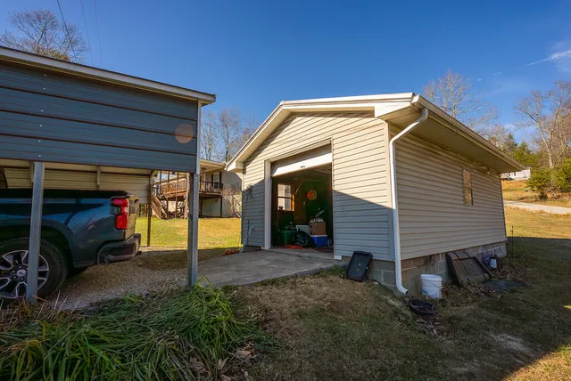 a view of a lake with houses