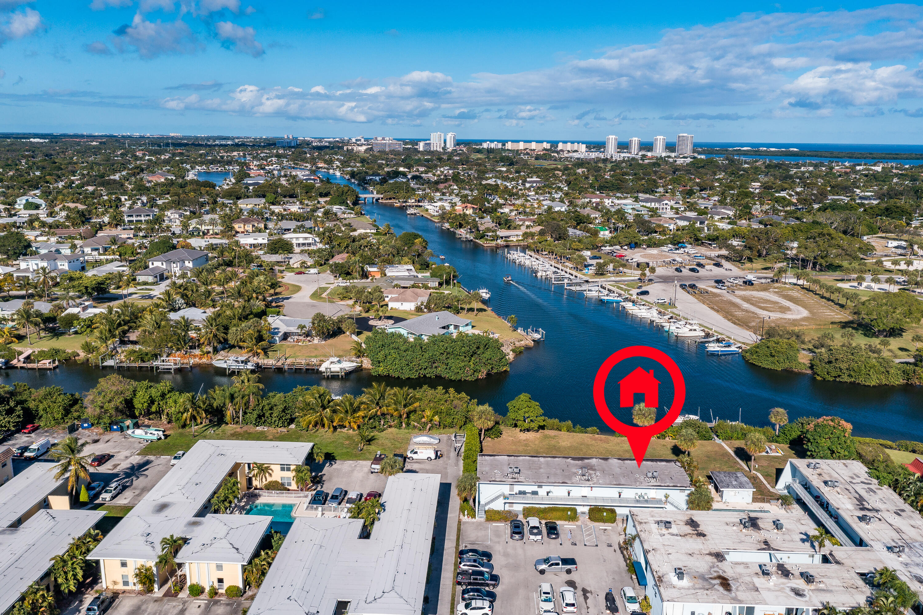an aerial view of a city