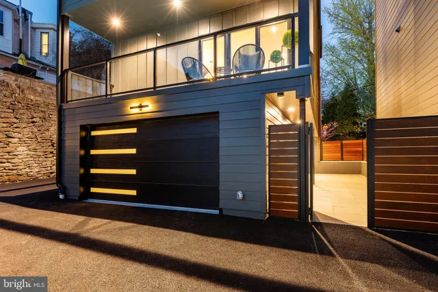 a front view of a multi story building