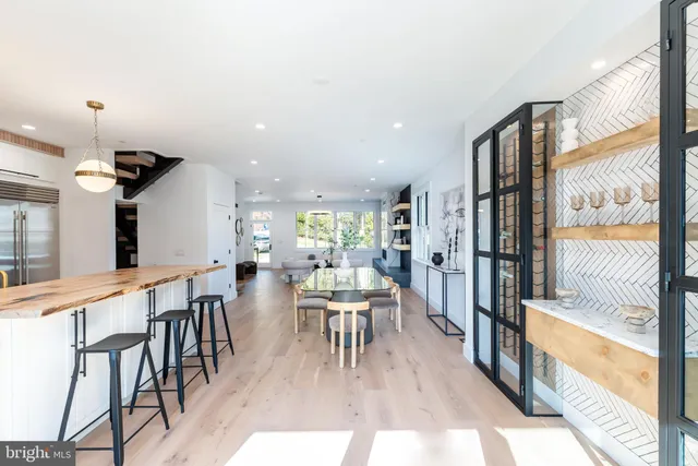 a view of a glass door with a glass door