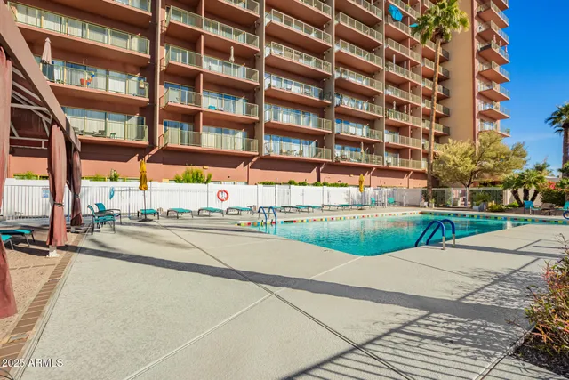 a view of building with yard