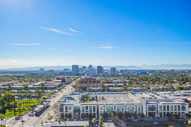 an aerial view of a city