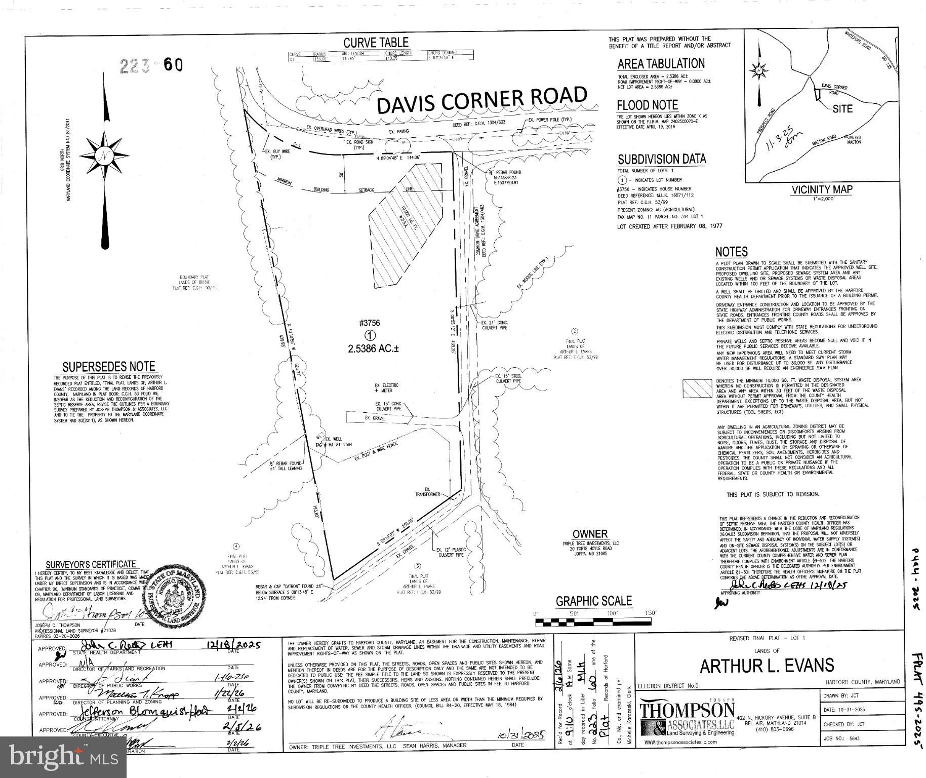 3756 Davis Corner Road Street, MD 21154 - Photo 3 of 50 Preliminary Approved Plat of Davis Corner Road