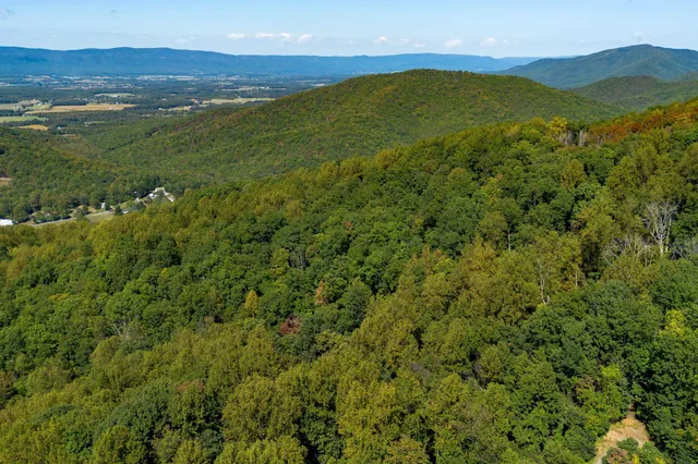 a view of an ocean and a mountain