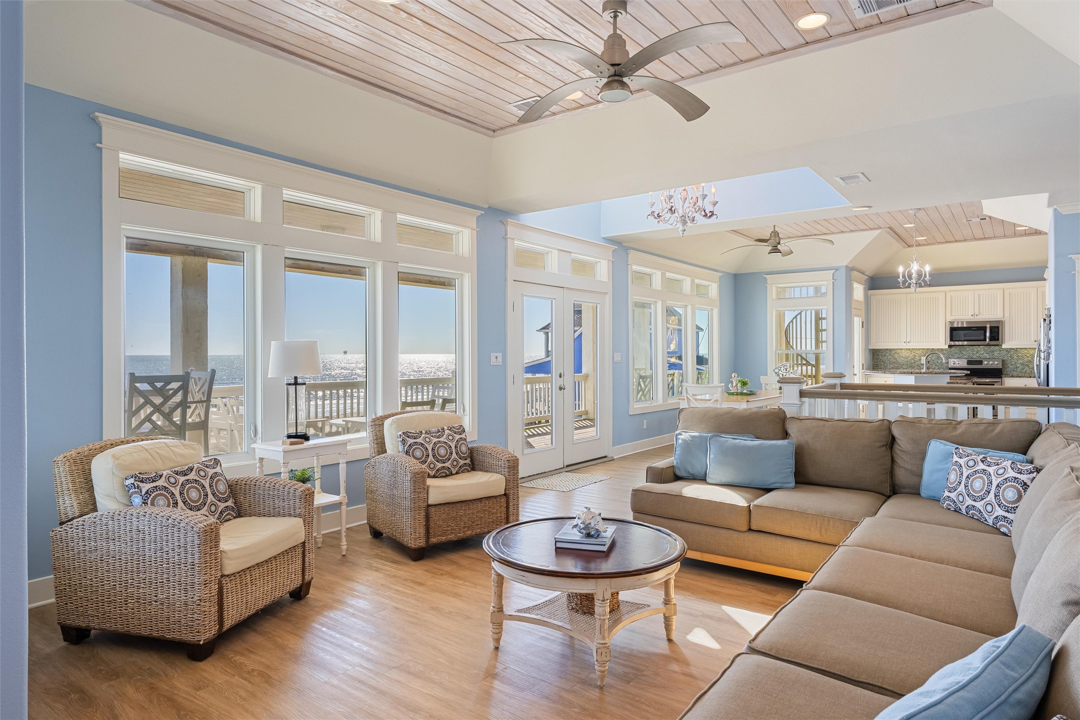 804 Eastview Crystal Beach, TX 77650 - Photo 22 of 50 a living room with furniture and a large window
