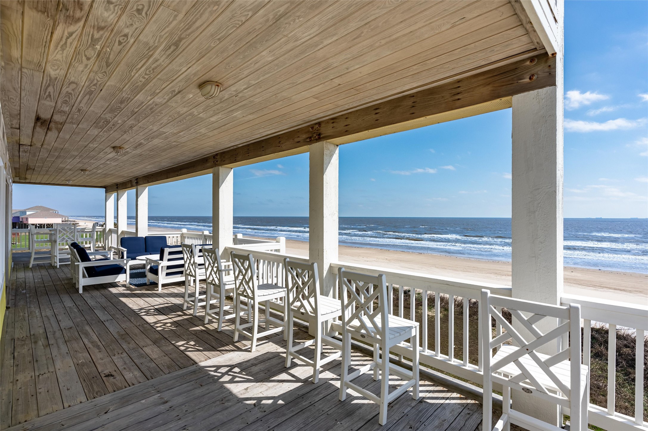 804 Eastview Crystal Beach, TX 77650 - Photo 27 of 50 a view of a dining room with furniture window and outside view