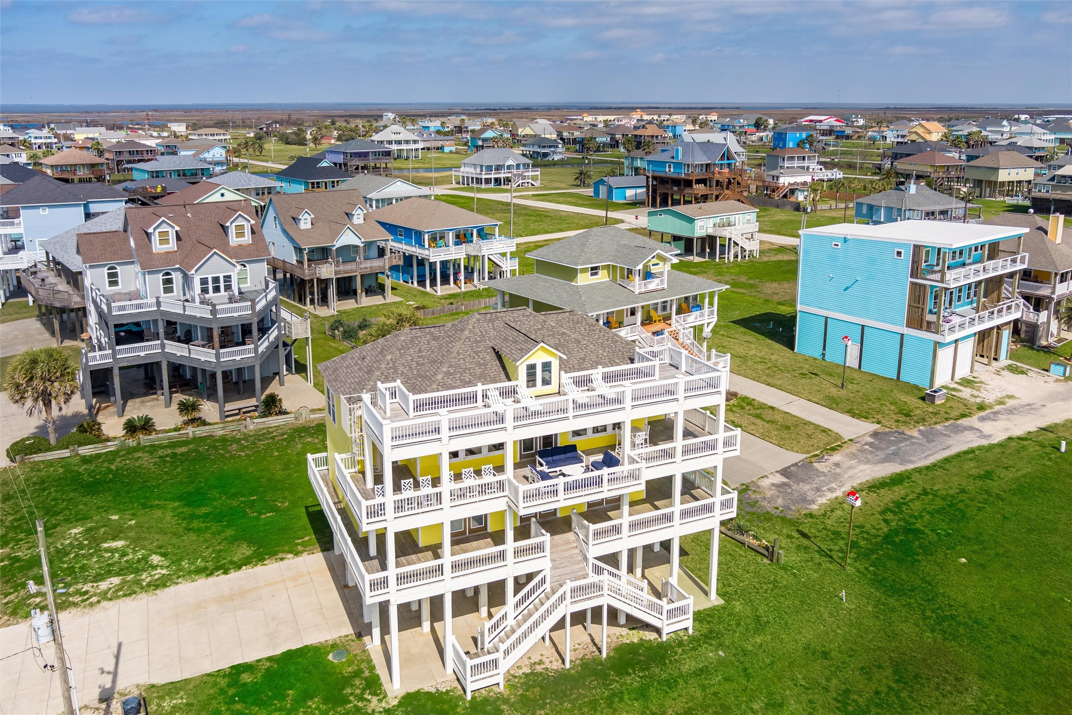 804 Eastview Crystal Beach, TX 77650 - Photo 4 of 50 a aerial view of multiple houses