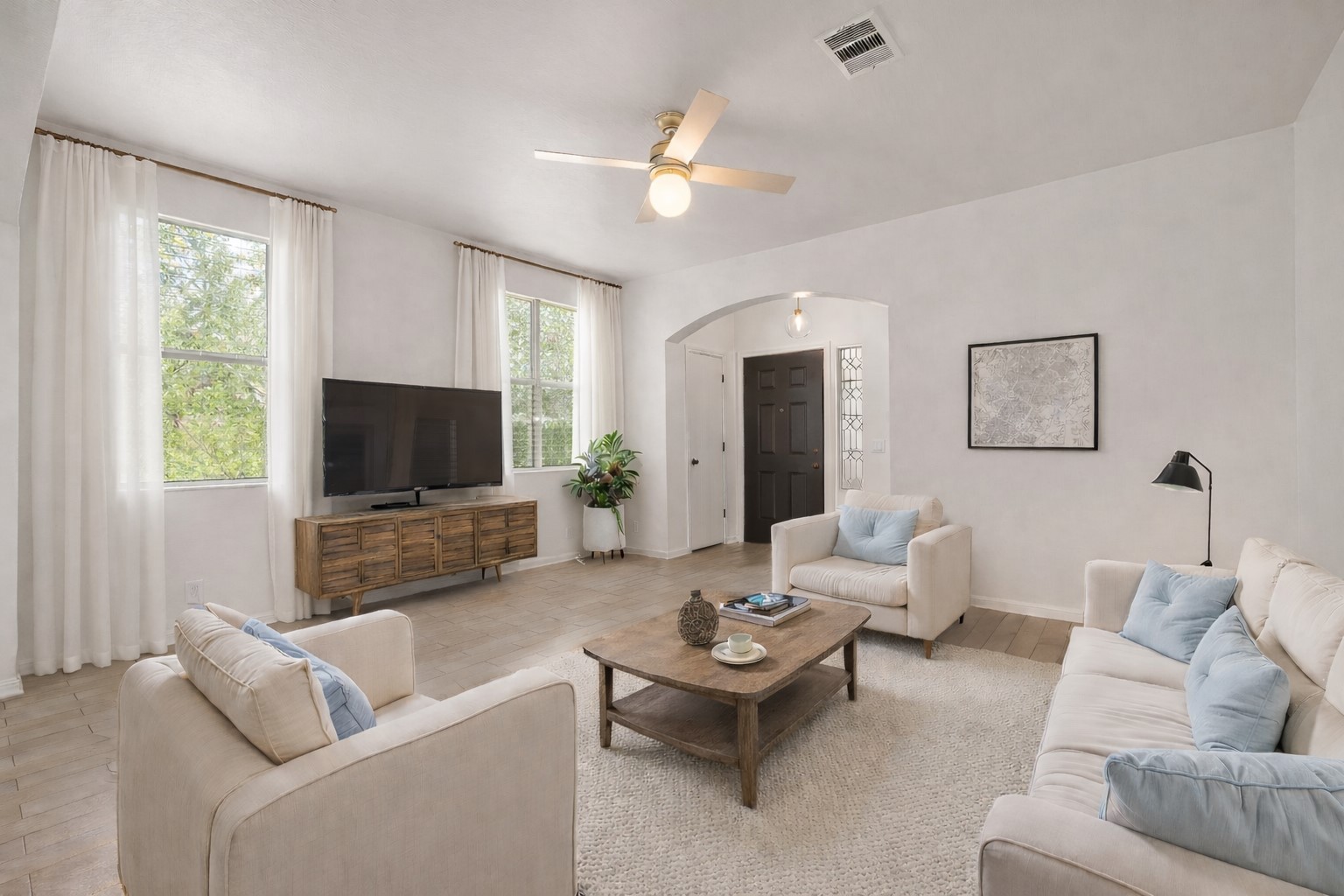 9208 Magna Carta Loop Austin, TX 78754 - Photo 3 of 26 Spacious, light and bright living room (digitally staged)