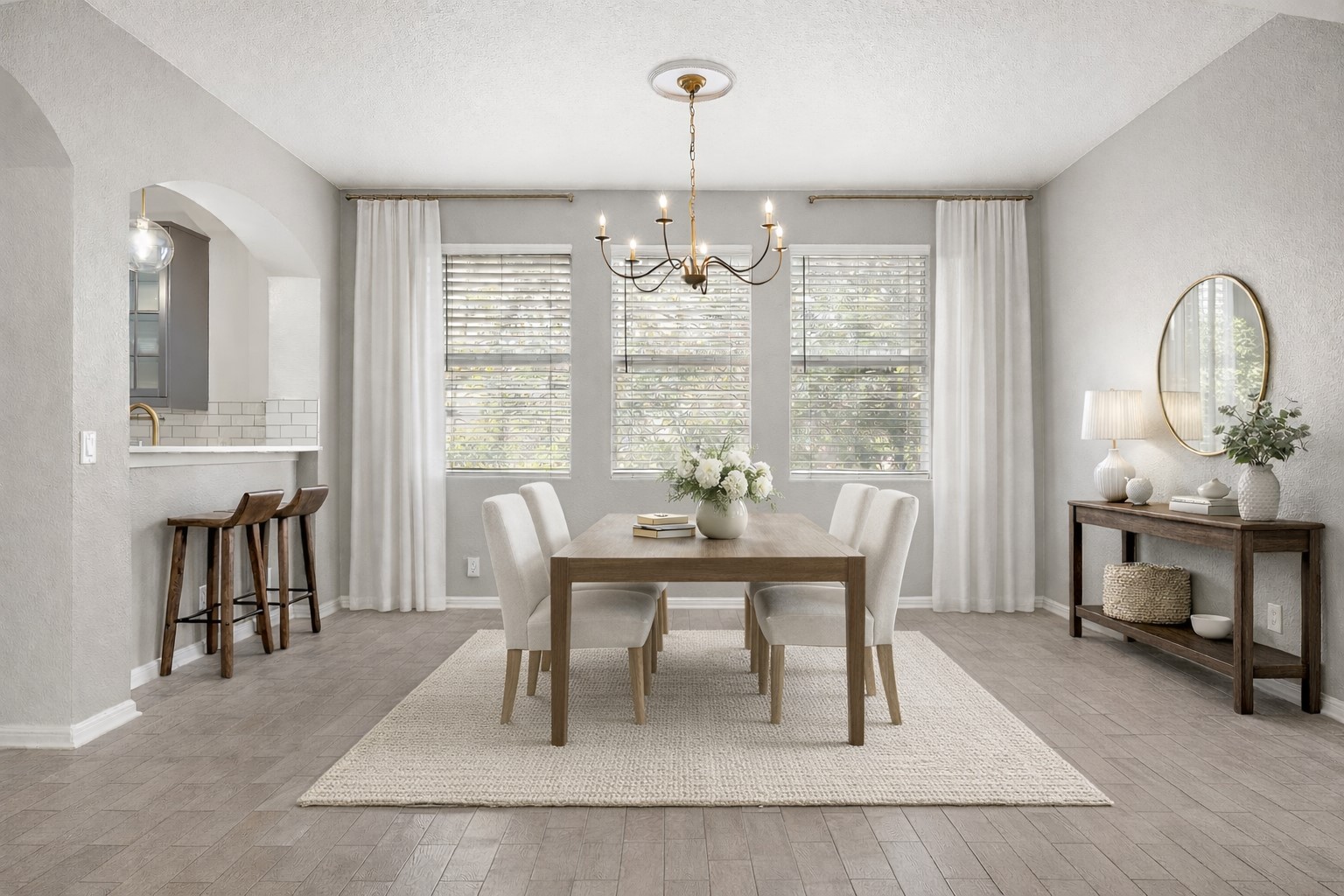 9208 Magna Carta Loop Austin, TX 78754 - Photo 4 of 26 Great views of plentiful greenery from the dining room (digitally staged)