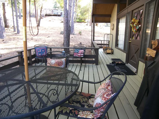 a view of outdoor space and deck