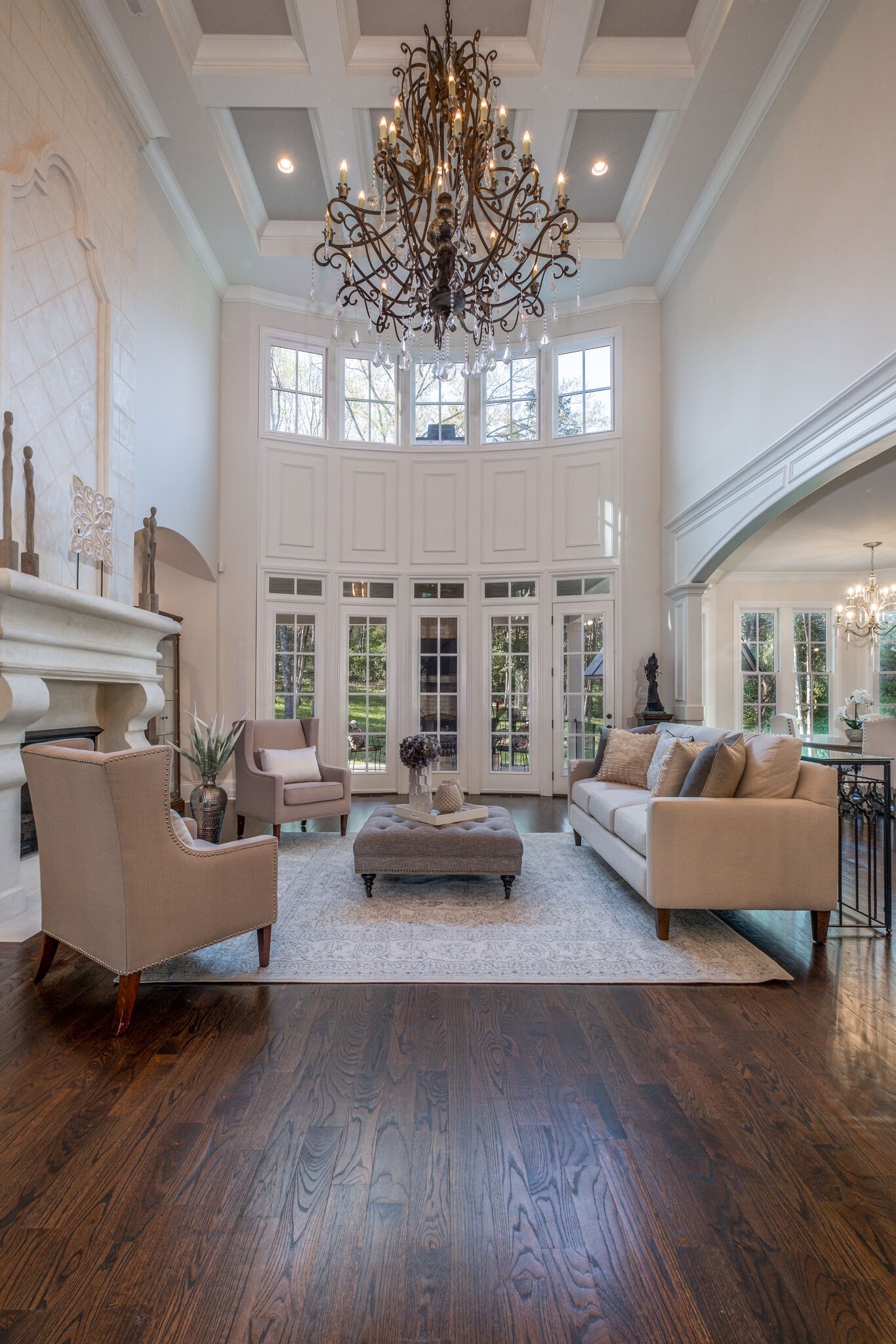 1813 Pace Haven Franklin, TN 37069 - Photo 13 of 49 a living room with furniture and a chandelier