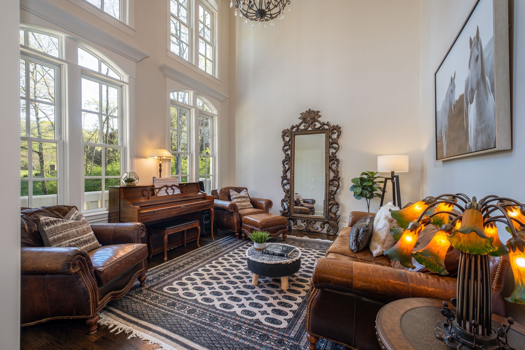 1813 Pace Haven Franklin, TN 37069 - Photo 9 of 49 a living room with furniture and floor to ceiling windows