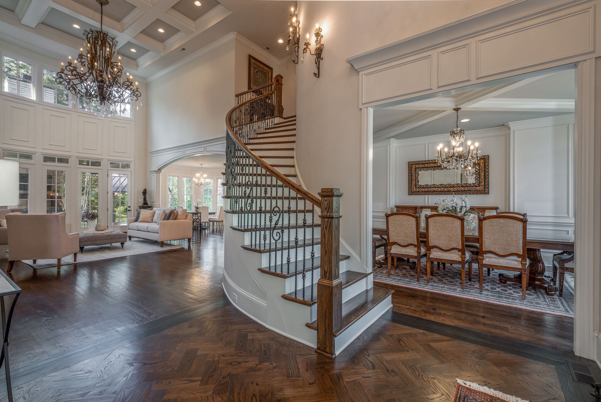 1813 Pace Haven Franklin, TN 37069 - Photo 10 of 49 a view of a livingroom with furniture and a chandelier