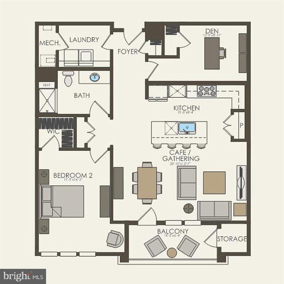1141 Fortune Terrace, Unit 307 Potomac, MD 20854 - Photo 26 of 27 Floorplan
