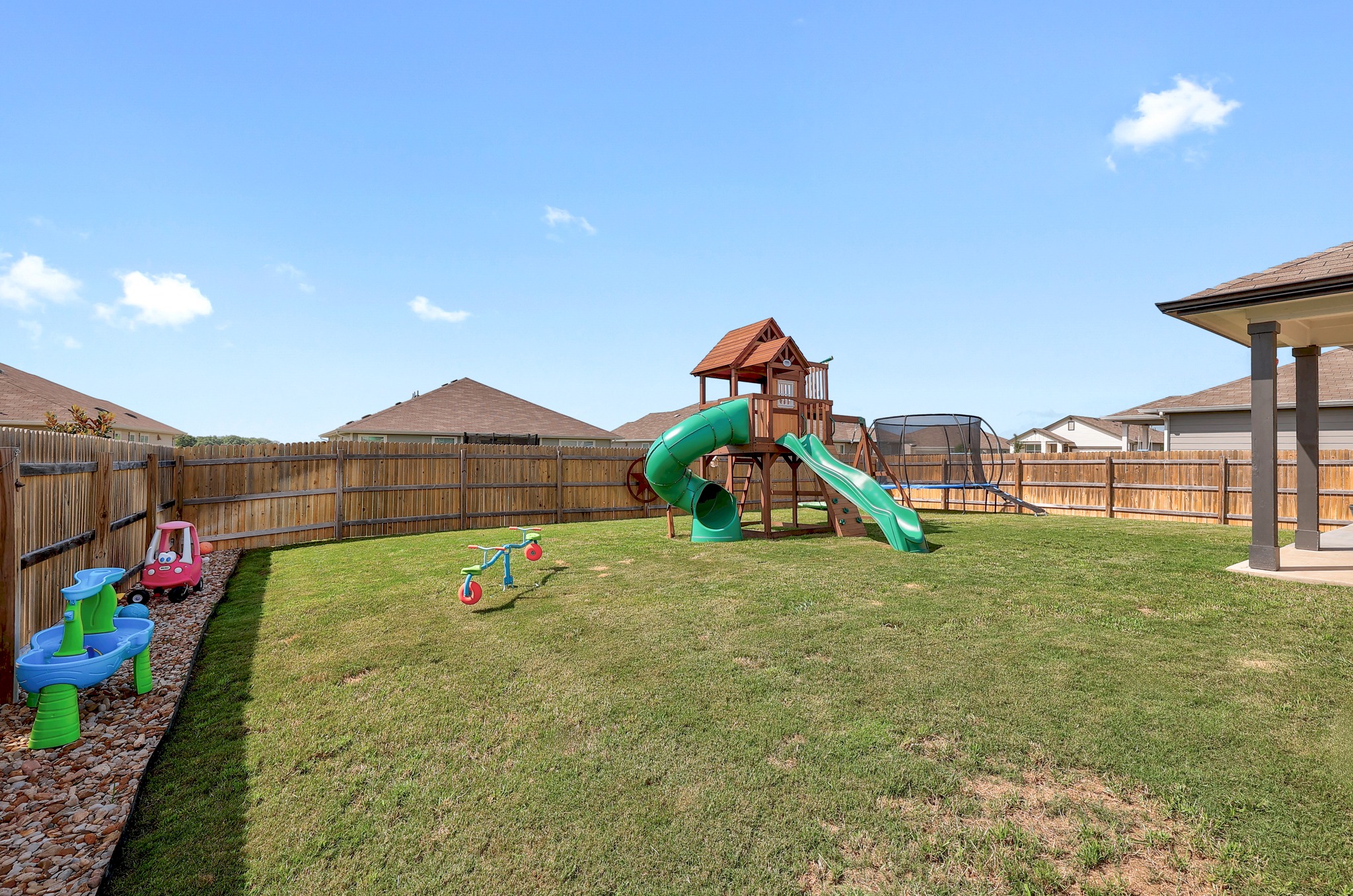 413 Hunter Loop Bertram, TX 78605 - Photo 26 of 27 A spacious, enclosed yard provides ample room for recreation and relaxation.
