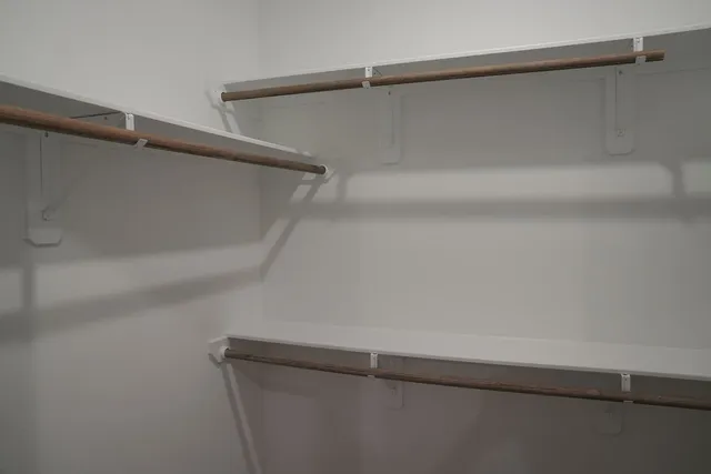 a close view of closet