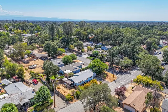 an aerial view of a city with lots of residential buildings