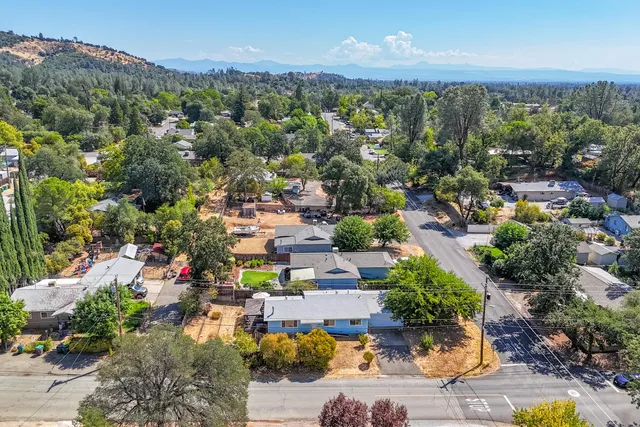 an aerial view of a city