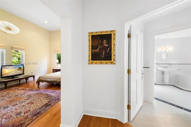 a view of backyard with green space