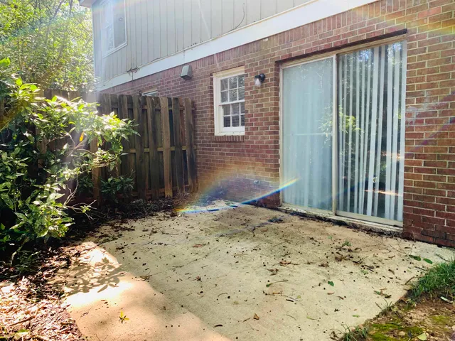 a backyard of a house