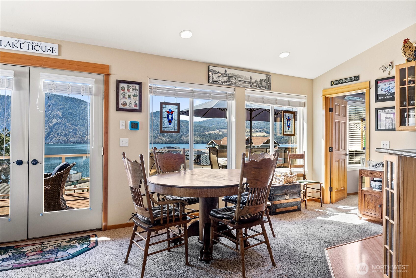 563 Topaz Place Manson, WA 98831 - Photo 17 of 38 a dining room with furniture and window