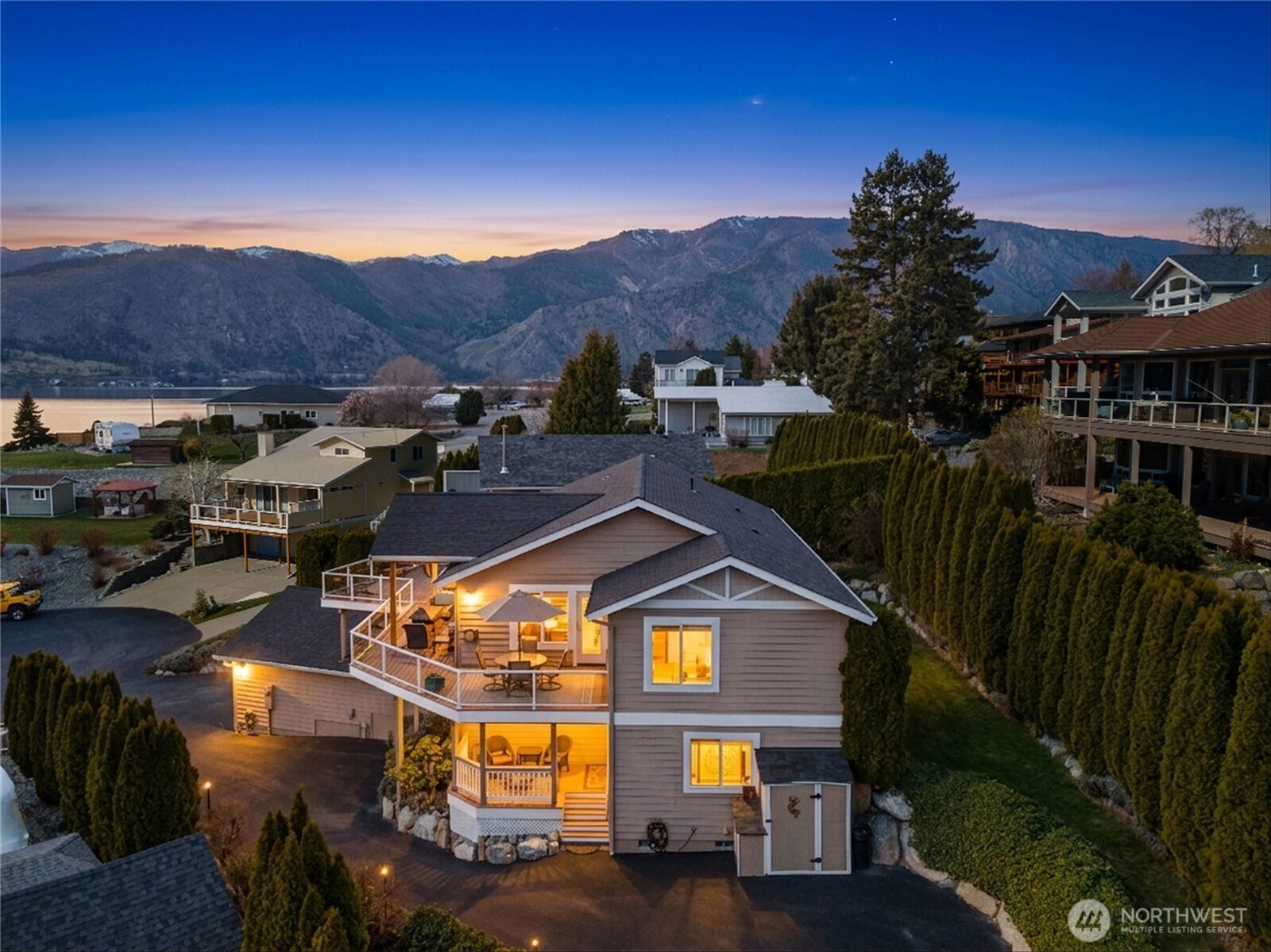 563 Topaz Place Manson, WA 98831 - Photo 2 of 38 a view of a city from a balcony