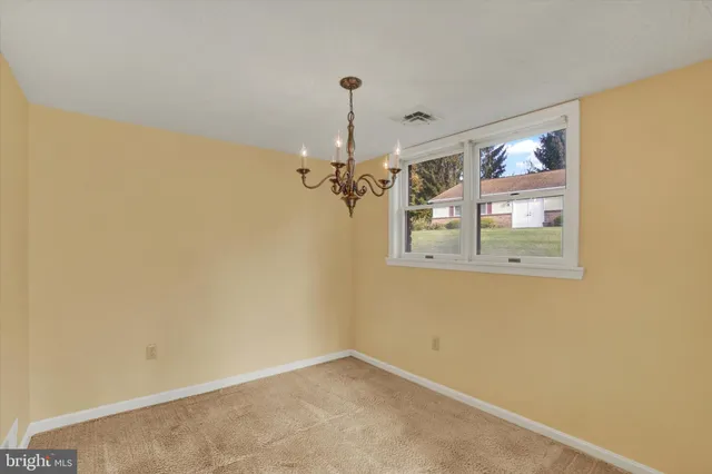 a view of a room with a small space