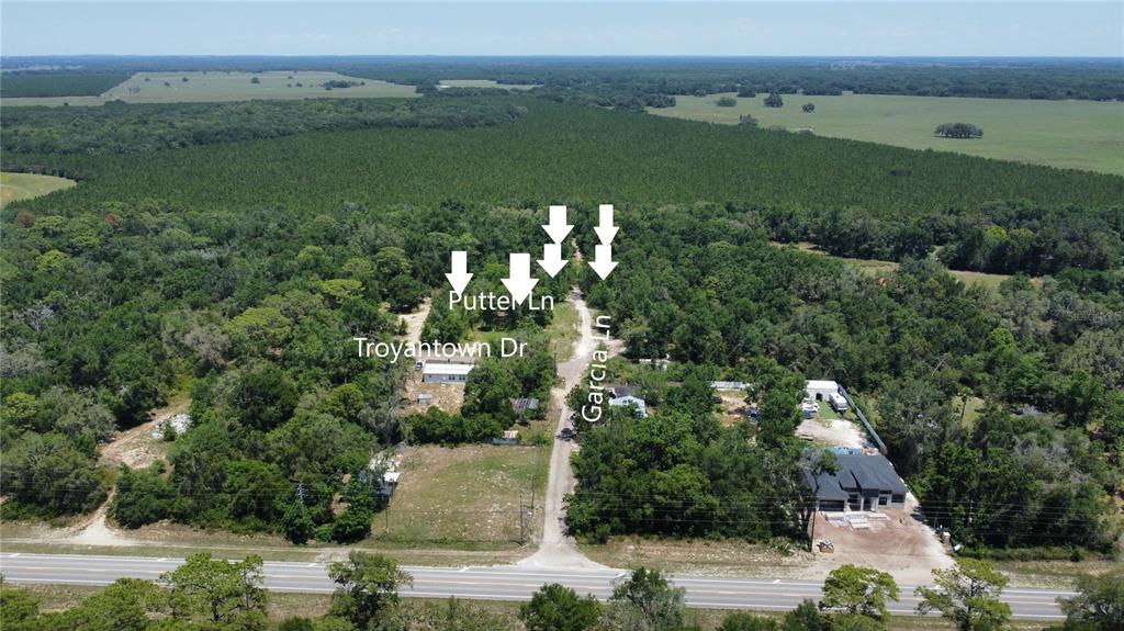 17308 Putter Ln Spring Hill Spring Hill, FL 34610 - Photo 4 of 7 an aerial view of green landscape with trees houses and lake view