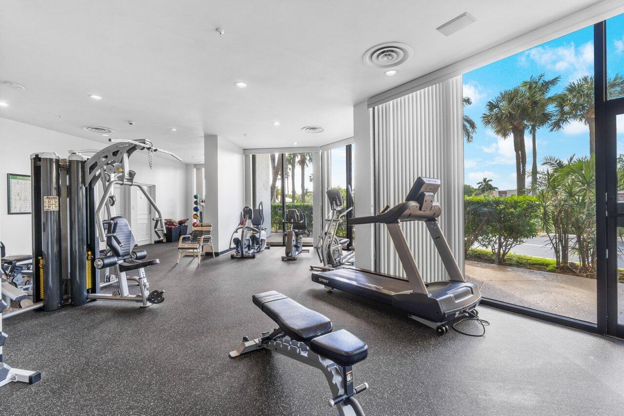 1900 Consulate Place, Unit 2104 West Palm Beach, FL 33401 - Photo 51 of 72 a view of a room with gym equipment