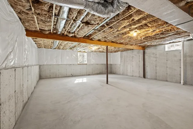 a view of balcony with wooden floor
