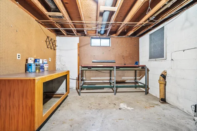 a view of a room with water heater