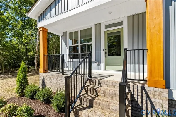 front view of a house with a porch
