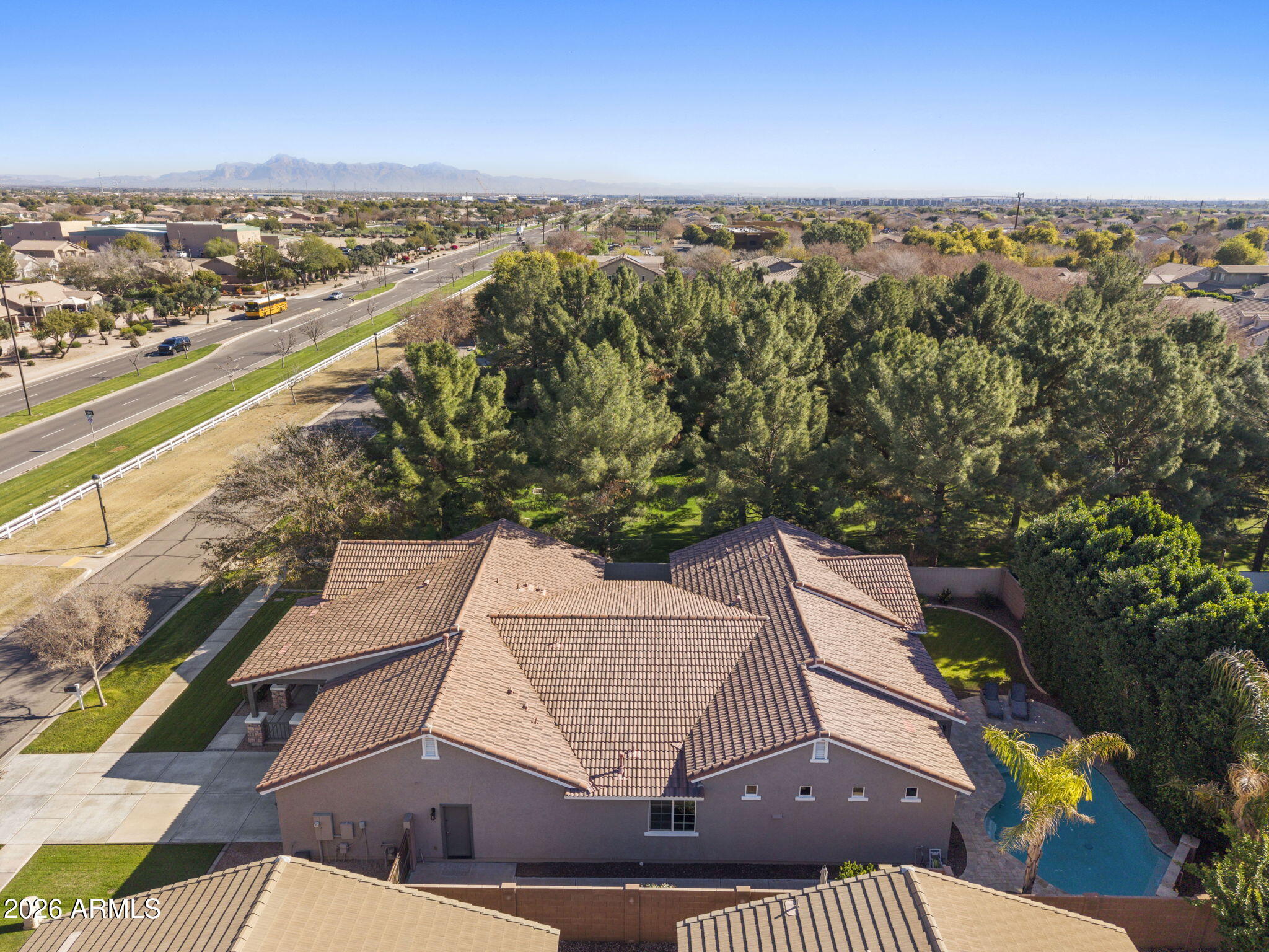 3831 East Weather Vane Road Gilbert, AZ 85296 - Photo 61 of 64 an aerial view of multiple house