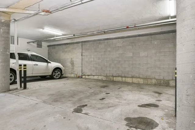 a view of a car garage