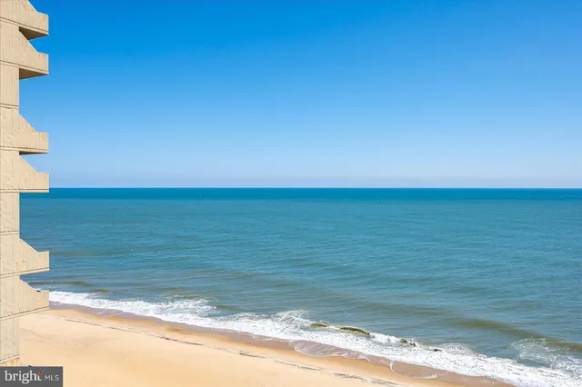 a view of an ocean and beach