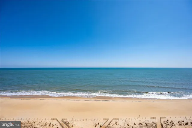 a view of an ocean and beach