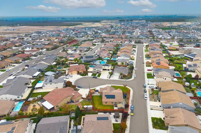 an aerial view of a city