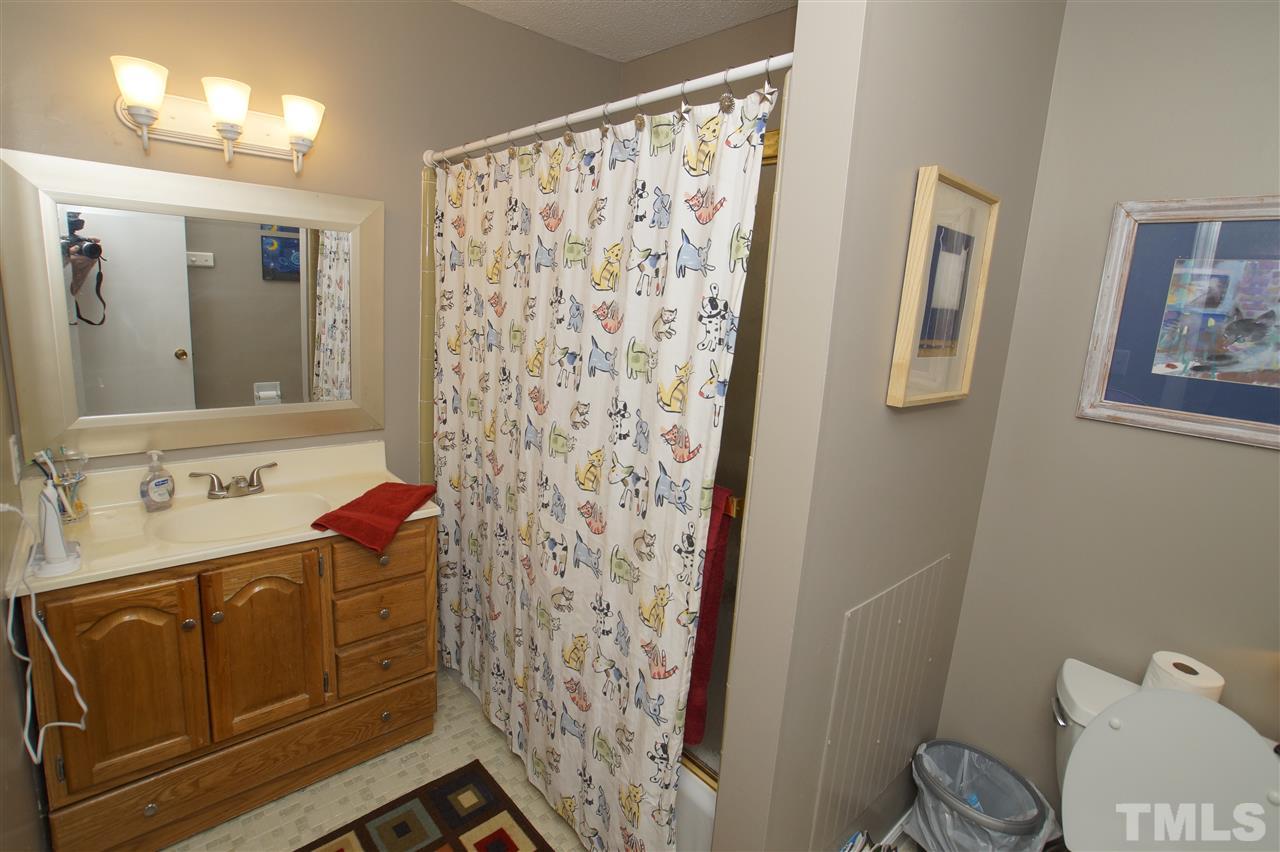 4125 Pittsford Road Raleigh, NC 27604 - Photo 20 of 20 a bathroom with a sink a toilet and shower curtain