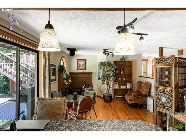a room with furniture and a chandelier