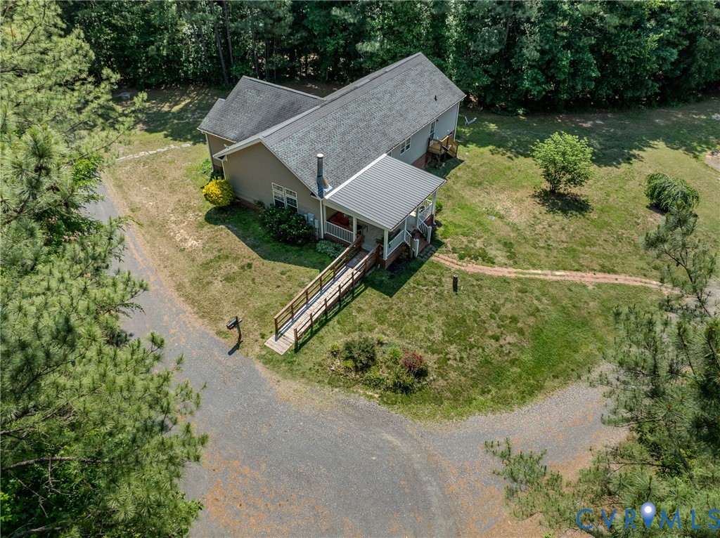 8025 Colemans Lake Road Church Road, VA 23850 - Photo 17 of 21 an aerial view of residential house with outdoor space and trees around