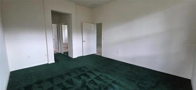 a view of a closet in a room