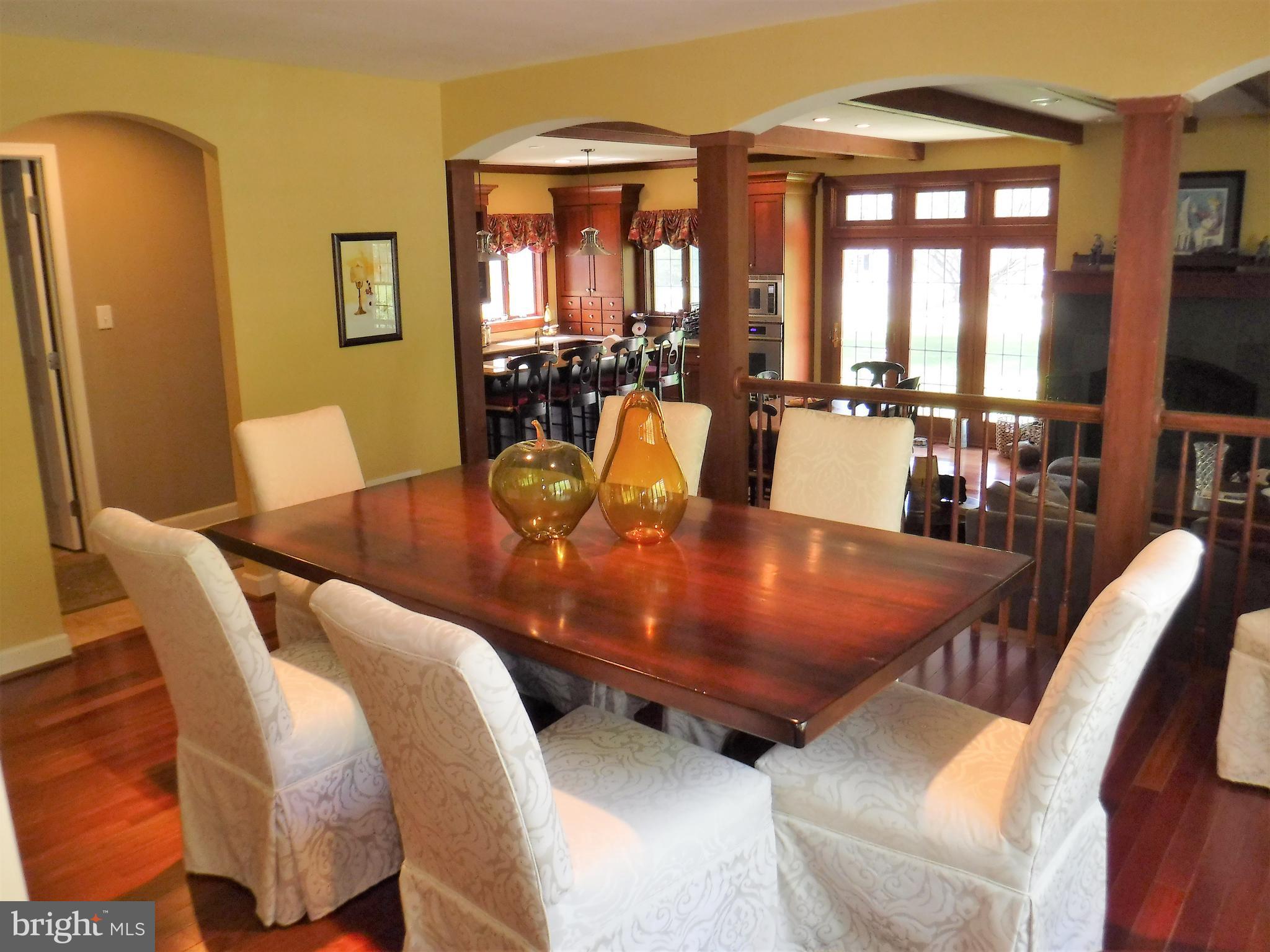 500 North Spring Mill Road Villanova, PA 19085 - Photo 8 of 35 dining room overlooking gourmet kitchen & great rm