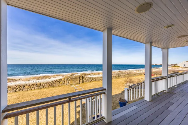 a view of ocean from a balcony