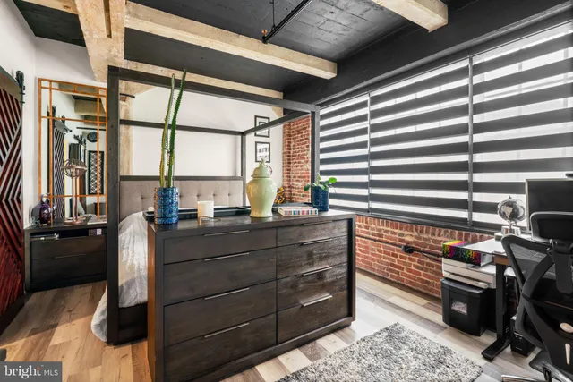 a room with furniture and windows