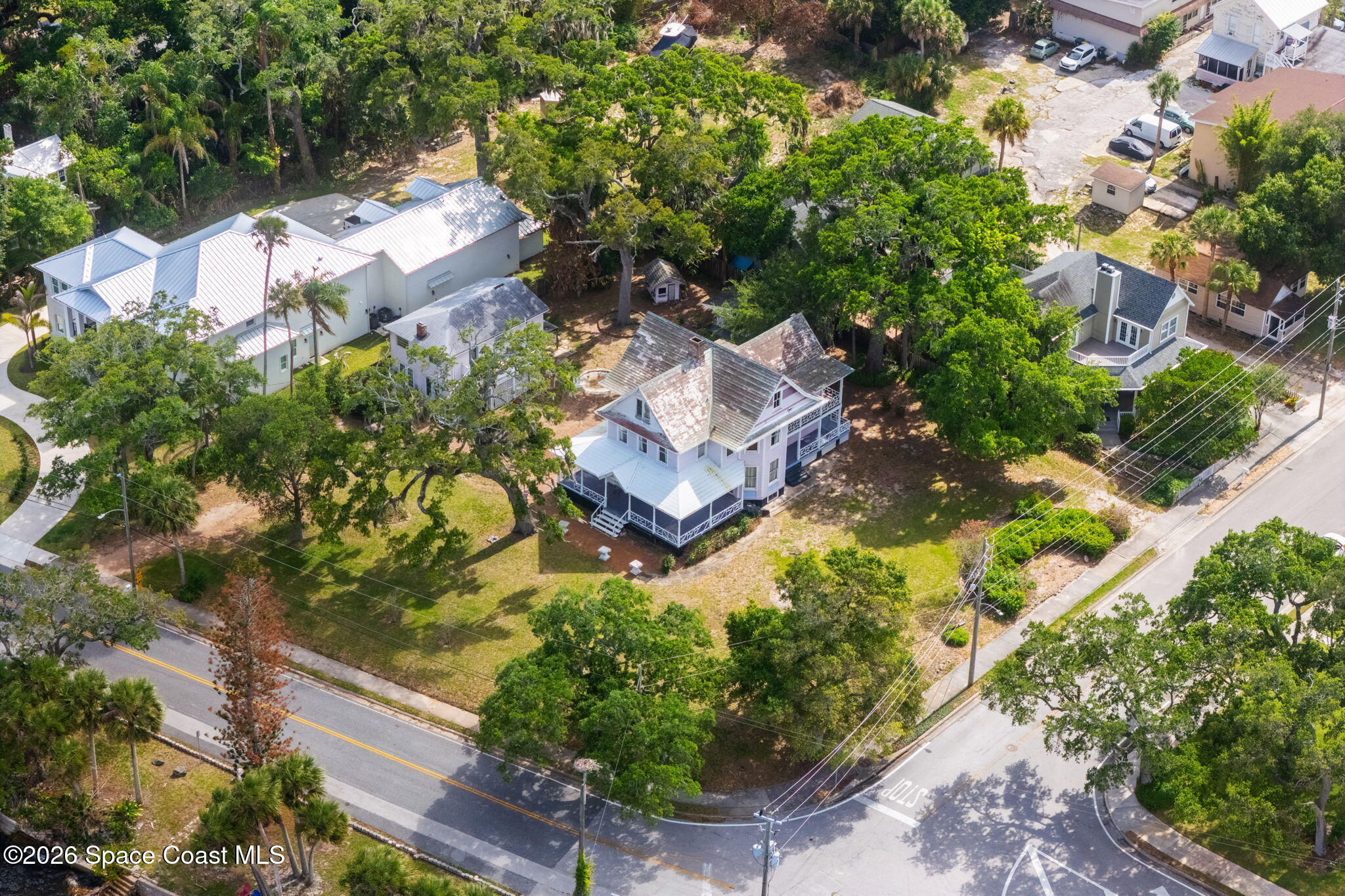 1101 Rockledge Drive Rockledge, FL 32955 - Photo 52 of 76 an aerial view of a house with garden space and street view