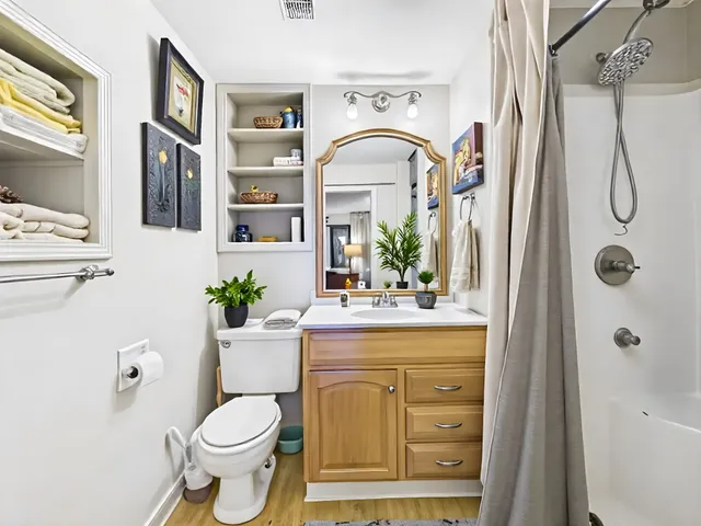 a outdoor living space with furniture