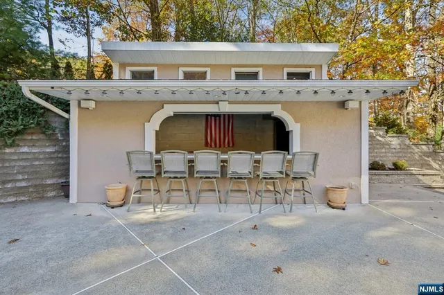 a view of an outdoor seating area